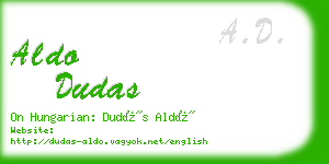 aldo dudas business card